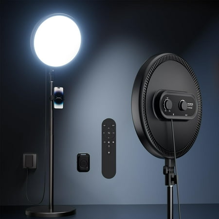 Large Ring Light with 79 Stand 6500K Full-Screen Selfie Ring Light with Stand and Phone Holder Professional Big Ring Light for TikTok Light Barber Stream Video YouTube Makeup Photography