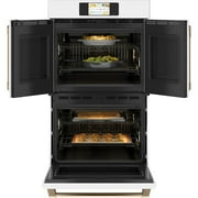 Cafe 30 inch Matte White French Door Double Wall Convection Oven (CTD90FP4NW2)