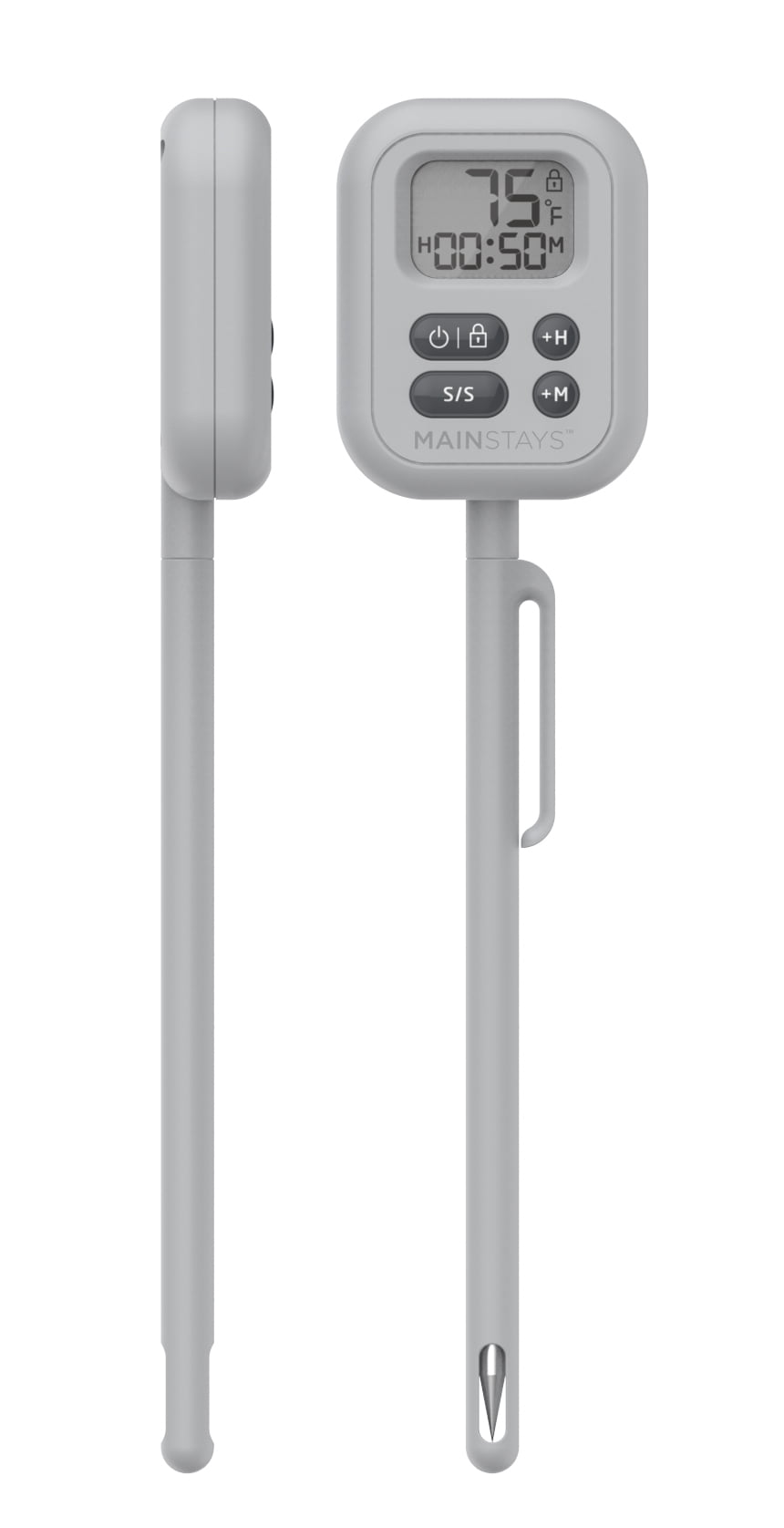 Mainstays Digital Pen Thermometer, LCD Screen, Stainless Steel Probe