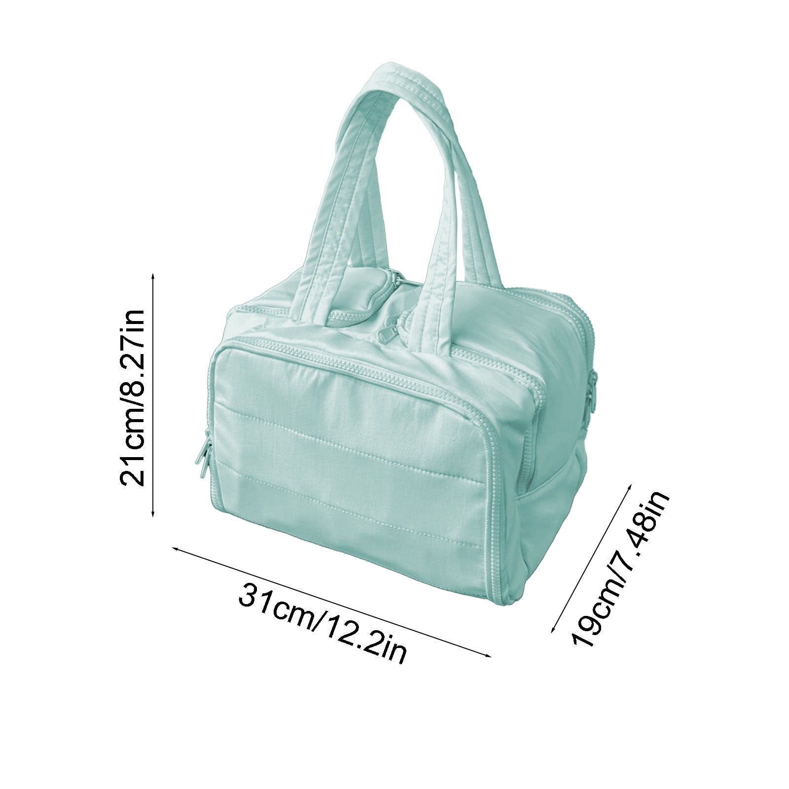 Travel Toiletry Bag, Lightweight Large Wide-Open Travel Bag for Women, Puffy Cosmetic Makeup Bag Organizer with Handle for Accessories, Essentials, Toiletries, Blue