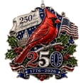 thumbnail image 2 of DLMCUH 250 Anniversary Christmas Ornaments, Metal 250 Anniversary USA Merchandise for Christmas Decorations, Keepsake Hanging Tree Pendant,Stocking Stuffers & Gifts for Family Friends Coworker(K), 2 of 6