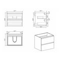 thumbnail image 6 of CITTANEO 24 Inch Floating Bathroom Vanity with Sink, Modern Bathroom Cabinet in Walnut, 6 of 7