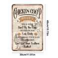 thumbnail image 4 of Placa Metal Vintage Reglas Gallinero Pintura Hierro Rectangular 30x40cm, 4 of 4