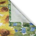 thumbnail image 3 of Ambesonne Sunflower Kitchen Curtains, Floral Field Rural Love, 55"x24", Mustard and Pistachio Green, 3 of 3