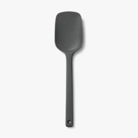 Silcone Kitchen Spoonula -Silicone & Nylon, Dishwasher-Safe, 12.6" Length, Gray, Solid Kitchen Utensil