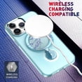 thumbnail image 6 of iPhone 14 Pro Max Case,[Compatible with Magsafe] with Stand Lightweight and Translucent Matte Back Soft Edge Shockproof Protective Case Girls Women Blue, 6 of 8