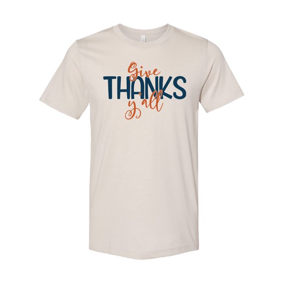 Trenz Shirt Company Give Thanks Short Sleeve T-shirt-Heather Dust-5xl