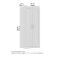 thumbnail image 3 of Hampton Heights Armoire de Rangement Haute 30W avec Portes en Blanc - Bois Manufacturé, 3 of 9