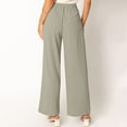 thumbnail image 4 of Lmnyox Wide Leg Trousers for Women Flowy High Waist Drawstring Lounge Pants Summer Casual Palazzo Pants, 4 of 7