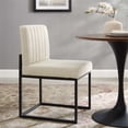 thumbnail image 2 of Pemberly Row 19" Modern Fabric Upholstered Tufted Sled Dining Chair in Beige, 2 of 7