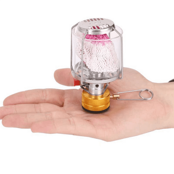 Mini Gas Lamp Outdoor Camping Lantern Tent Lamp Flashlight Hanging Mini Camping Portable Glass Lamp Camping Equipment