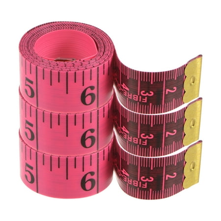 

Uxcell 3pcs Soft Tape Measure 150cm/60 Double Scale Inch & Metric Flexible Measuring Rulers 20mm Width Red
