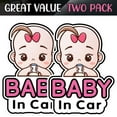 thumbnail image 2 of 2 Pieces Baby in Car Stickers Sign and Decal for Girl, Baby Car Sticker, Removable Safety Sticker Notice Board, Cute Baby Window Car Sticker, On Board Stickers, 2 of 7