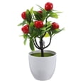 thumbnail image 1 of Adorno de árbol frutal falso realista, planta de fruta artificial en maceta para decoración del hogar y la oficina, bonsái de fruta sintética para centro de mesa, 1 of 5