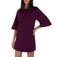 thumbnail image 1 of Vestido tipo camiseta Yousify Summer 2025 casual de algodón holgado para mujer, 1 of 6