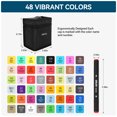 thumbnail image 3 of ASOVNXF Coloring Markers,48 Colors Dual Tips Art Markers Sketch Pens Set with Carrying Case,Art Set Drawing Markers Pen, Art Supplies for Adults Coloring Painting, Sketching, 3 of 5