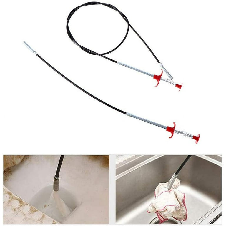 63 Inch Hair Snake Tool Drain Opener, Sink Snake for Sewer Kitchen Sink  Bathroom Tub Toilet Clogged Drains Relief Cleaning Tool, Flexible Grabber  Claw Pick Up Reacher Tool (Drain Clog Remove Tool) 