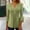 Green, White, Multicolor, variant on Spring/Fall Women's Trendy Loose-Fit 3/4-Sleeves V-Neck Printed Blouse Casual Fashion Shirt Tops