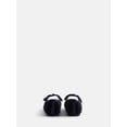 thumbnail image 4 of Wonder Nation Toddler Girls Velvet Bow Ballet Flats, 4 of 5