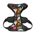 thumbnail image 5 of XMXY No Pull Dog Harness, Mexican Skull Floral Gothic Adjustable Reflective Pet Harness with Oxford Vest, Small Size, 5 of 9