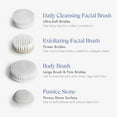 thumbnail image 6 of Vanity Planet Raedia Face and Body Exfoliator, Daily Cleansing Brush for All Skin Types, White, 6 of 7