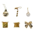thumbnail image 2 of 24 Pcs Christmas Tree Ornaments Set, Mini Shatterproof Hanging Decorations with Balls Candy Canes Gift Boxes Drums and Bows, Holiday Decor for Christmas Trees Wreaths Garlands Parties, 2 of 9