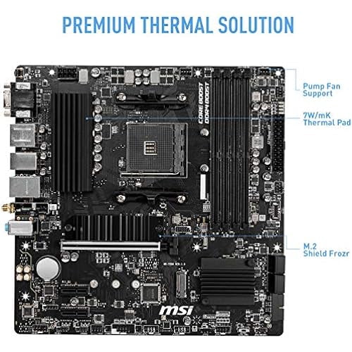 MSI B550M PRO-VDH WiFi ProSeries (AMD AM4 DDR4 PCIe 4.0 SATA 6Gb/s M.2 USB 3.2 Gen 1 Wi-Fi D-SUB/HDMI/DP Micro-ATX)