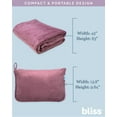 thumbnail image 5 of Bliss Faille Travel Pillow Blanket Lightweight Compact Soft Travel Pillow and Blanket 2 Piece Set, 5 of 7