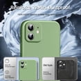 thumbnail image 5 of 3 in 1 Compatible with iPhone 12 Mini Case, [Camera Protection] with 2 Pcs Screen Protectors, Slim Liquid Silicone [Microfiber Lining] Shockproof Phone Case for 12 Mini 5.4 inch (Mint Green), 5 of 16