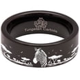 thumbnail image 5 of Zebra Tungsten Carbide Ring, 5 of 9