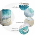 thumbnail image 6 of Ocean Summer Coastal Bathroom Curtain 72 Inch Shower Stall Curtain with Hooks, Sea Waves Blue Green Water Beach Waterproof Polyester Bath Curtain Washable Bathtub Curtain 36''x 72'', 6 of 6