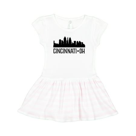 

Inktastic Cincinnati Ohio Skyline City Silhouette Gift Toddler Girl Dress