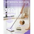 thumbnail image 7 of Snap Grip Mini Mop - Cloth Changing Mini Mop + Magic Cleaning Cloth*5, Automatic Gripping or Releasing, 360° Rotating Head & Universal Compatibility,Wet/Dry Use for Multi Cleaning ( 45.3inch ), 7 of 7