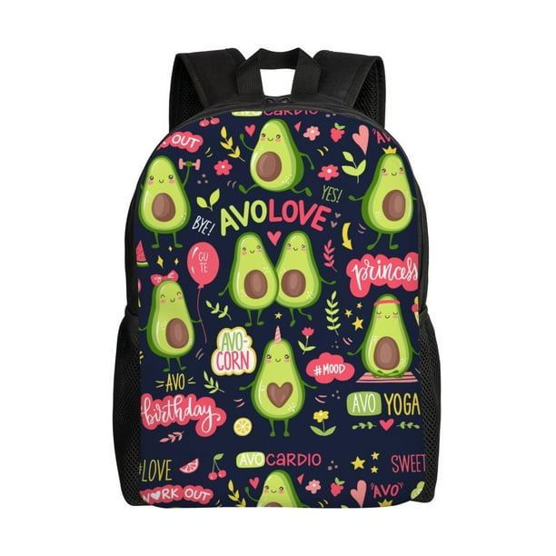 Disketp Avocado Love Mochila Unisex de Apertura Lateral Completa, Mochila para Laptop para Escuela, Trabajo y Viajes