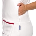 thumbnail image 5 of Women's Slim Fit Nurse Scrubs Dress One Piece - Plush Medical Costume Jumpsuit by FUNZIEZ! (White, Small), 5 of 7