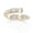 14K Yellow Gold Plated 925 Sterling Silver, variant on 2 Carat Emerald Cut Moissanite Open Wedding Bands Ring for Women in 14K White Gold Plated 925 Sterling Silver Crossover Wrap Bypass Anniversary Ring D Color VVS1 Clarity Jewelry Gift for Her 5