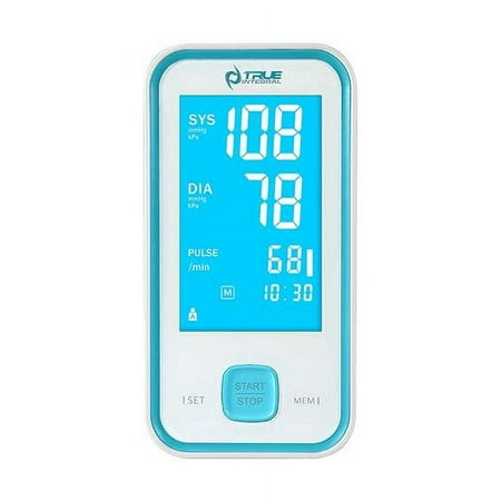 True Integral B05 Arm Blood Pressure Monitor with Large Display; Voice Notification; Upper Arm Cuf;Heart Rate Pulse; Tubing and Device Bag