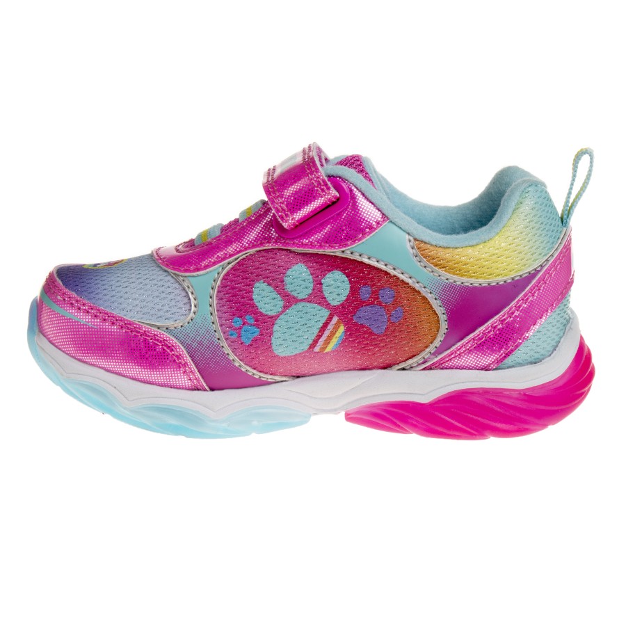 Nickelodeon Paw Patrol Toddler Girls Sneakers W 5 White Lights, Pink Blue, Size 8