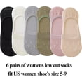 thumbnail image 6 of YooGuoGuo Womens Low Cut Thin Breathable Cotton Causal Socks Non Slip No Show Socks for Women Liner Flats Socks 6 pack, 6 of 8