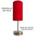 thumbnail image 2 of Lampara De Mesa, Luz Ideal, Murano Satín, Pantalla De Tela Rojo, 2 of 6