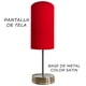 thumbnail image 2 of Lampara De Mesa, Luz Ideal, Murano Satín, Pantalla De Tela Rojo, 2 of 6