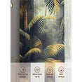 thumbnail image 3 of Tropical Plant Sheer Curtains for Living Room Bedroom Summer Botanical Palm Tree Leaves Retro Sheer Curtains 72 Inch Long 2 Panels Set Light Filtering Curtain Window Treatments Drapes for Dining Room, 3 of 6