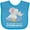 Turquoise, variant on Inktastic My Babysitter Loves Me to the Moon and Back Elephant Family Boys or Girls Baby Bib