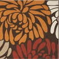 thumbnail image 4 of SAFAVIEH Veranda Kandy Floral Indoor/Outdoor Area Rug, 5'3" x 7'7", Chocolate/Terracotta, 4 of 7