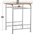 thumbnail image 3 of 3 Piece Dining Set Table 2 Chairs for 2 with Metal Frame and Shelf Storage for Small Place Apartment Restaurant, 3 of 8