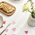 thumbnail image 2 of Valentine''s Day Tablecloth 60×84 Inch Oval, Watercolor Love Hearts Pink Colored Washable Table Cover for Party Picnic Dinner Decor, 2 of 6