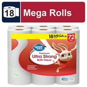 Great Value Ultra Strong Toilet Paper, 18 Mega Rolls