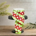thumbnail image 2 of 2.5" Striped Edge Polka Dot Ribbon: Red, Lime  White (10 Yards), 2 of 4