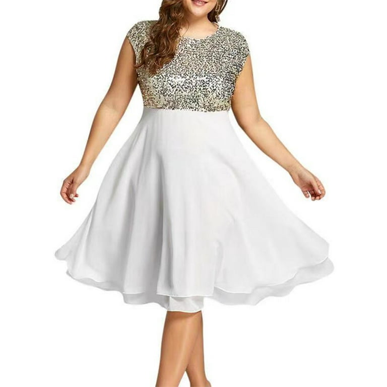 Glitter chiffon skater clearance dress