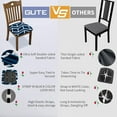 thumbnail image 2 of Whihome 6 Pack Seat Covers for Dining Room Chairs, Stretch Printed Chair Covers with Ties, Upholstered Chair Protector Seat Cushion Slipcovers, 2 of 7